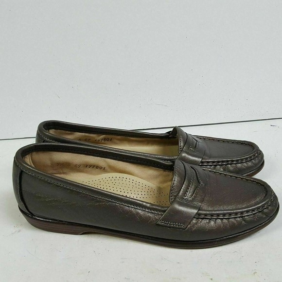 SAS Penny Loafers Womens Size 7.5 S Wink Pewter Leather Shoes - Picture 2 of 8